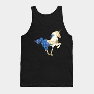 Old Wooden Unicorn Sign Tank Top